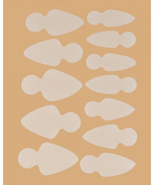 Mold Short Oval - Sabloane pentru manichiura frantuzeasca pe forme superioare (12 buc/set)